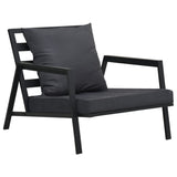 NNEVL Garden Sofa with Cushions Dark Grey Aluminium