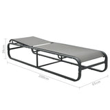 NNEVL Sun Loungers 2 pcs with Table Textilene and Aluminium