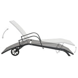 NNEVL Sun Lounger Steel and Textilene