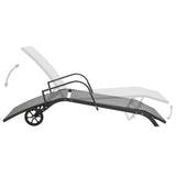 NNEVL Sun Loungers 2 pcs with Table Textilene and Steel