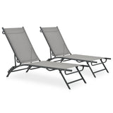 NNEVL Sun Loungers 2 pcs Textilene and Steel