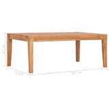 NNEVL Garden Table 90.5x55.5x30.5 cm Solid Teak Wood