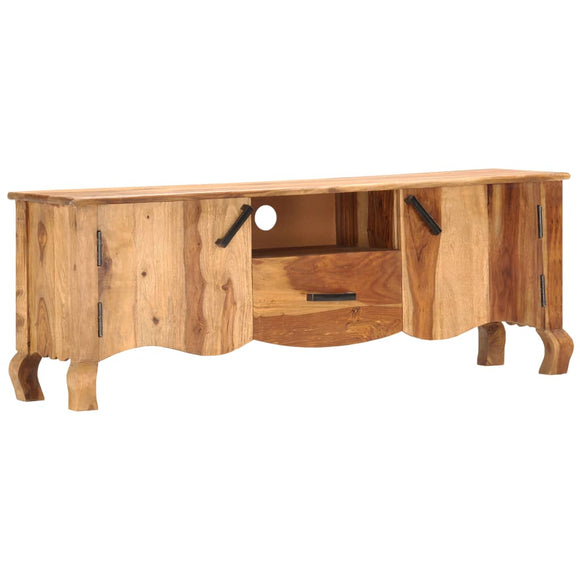 NNEVL TV Cabinet 115x30x42 cm Solid Sheesham Wood