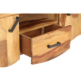 NNEVL TV Cabinet 115x30x42 cm Solid Sheesham Wood