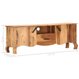 NNEVL TV Cabinet 115x30x42 cm Solid Sheesham Wood