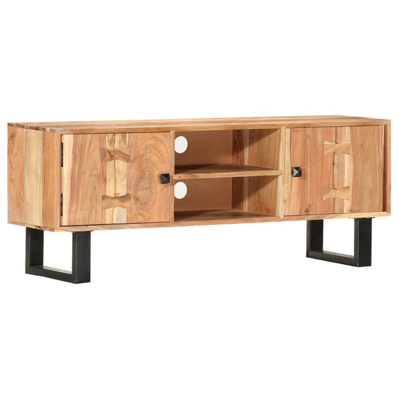 NNEVL TV Cabinet 118x30x45 cm Solid Acacia Wood