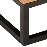 NNEVL Side Tables 2 pcs Solid Acacia Wood