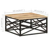 NNEVL Coffee Table 68x68x35 cm Solid Mango Wood