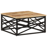 NNEVL Coffee Table 68x68x35 cm Solid Mango Wood