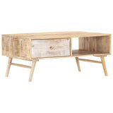 NNEVL Coffee Table 88x60x40 cm Solid Mango Wood