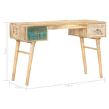 NNEVL Desk 118x50x75 cm Solid Mango Wood