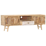 NNEVL TV Cabinet 140x30x45 cm Solid Mango Wood