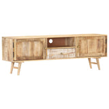 NNEVL TV Cabinet 140x30x45 cm Solid Mango Wood
