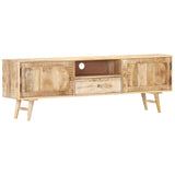 NNEVL TV Cabinet 140x30x45 cm Solid Mango Wood