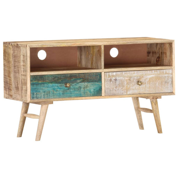 NNEVL TV Cabinet 88x30x50 cm Solid Mango Wood