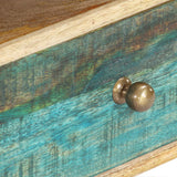 NNEVL TV Cabinet 88x30x50 cm Solid Mango Wood