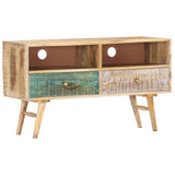 NNEVL TV Cabinet 88x30x50 cm Solid Mango Wood