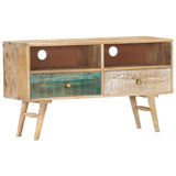 NNEVL TV Cabinet 88x30x50 cm Solid Mango Wood