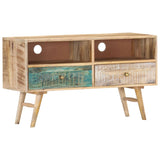 NNEVL TV Cabinet 88x30x50 cm Solid Mango Wood