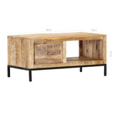 NNEVL Coffee Table 88x50x42 cm Solid Mango Wood
