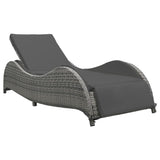 NNEVL Sun Lounger with Cushion Poly Rattan Anthracite