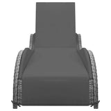 NNEVL Sun Lounger with Cushion Poly Rattan Anthracite