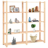 NNEVL 5-Tier Storage Racks 2 pcs 170x38x170 cm Solid Wood Pine 500 kg