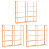 NNEVL 5-Tier Storage Racks 3 pcs 170x38x170 cm Solid Wood Pine 500 kg
