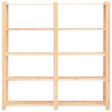 NNEVL 5-Tier Storage Racks 10 pcs 170x38x170 cm Solid Wood Pine 500 kg