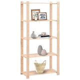 NNEVL 5-Tier Storage Racks 2 pcs 80x38x170 cm Solid Wood Pine 250 kg