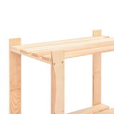 NNEVL 5-Tier Storage Racks 3 pcs 80x38x170 cm Solid Wood Pine 250 kg