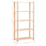 NNEVL 5-Tier Storage Racks 3 pcs 80x38x170 cm Solid Wood Pine 250 kg
