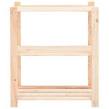 NNEVL 3-Tier Storage Racks 2 pcs 80x38x90 cm Solid Wood Pine 150 kg