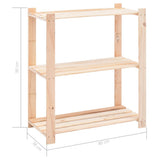 NNEVL 3-Tier Storage Racks 5 pcs 80x38x90 cm Solid Wood Pine 150 kg