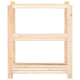 NNEVL 3-Tier Storage Racks 10 pcs 80x38x90 cm Solid Wood Pine 150 kg
