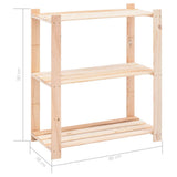 NNEVL 3-Tier Storage Racks 10 pcs 80x38x90 cm Solid Wood Pine 150 kg
