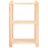NNEVL 3-Tier Storage Racks 3 pcs 60x38x90 cm Solid Wood Pine 150 kg