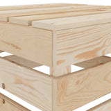 NNEVL 2 Piece Garden Pallet Lounge Set Wood