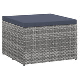 NNEVL 4 Piece Garden Lounge Set Poly Rattan Grey and Anthracite