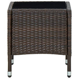 NNEVL Garden Table Brown 40x40x45 cm Poly Rattan