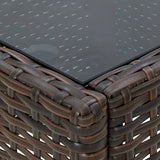NNEVL Garden Table Brown 40x40x45 cm Poly Rattan