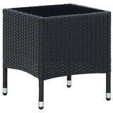 NNEVL Garden Table Black 40x40x45 cm Poly Rattan
