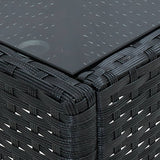 NNEVL Garden Table Black 40x40x45 cm Poly Rattan
