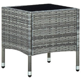 NNEVL Garden Table Grey 40x40x45 cm Poly Rattan