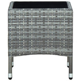 NNEVL Garden Table Grey 40x40x45 cm Poly Rattan