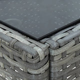 NNEVL Garden Table Grey 40x40x45 cm Poly Rattan