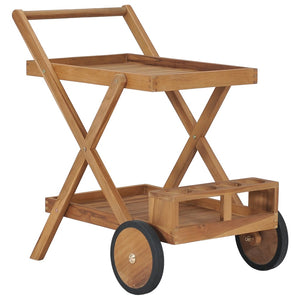 NNEVL Tea Trolley Solid Teak Wood