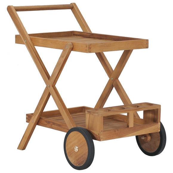NNEVL Tea Trolley Solid Teak Wood