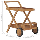NNEVL Tea Trolley Solid Teak Wood