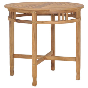 NNEVL Dining Table Ø 80 cm Solid Teak Wood